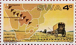 Die administrasie van Suidwes-Afrika het in 1974 'n 4c-seël, ontwerp deur Kobus Esterhuysen, uitgebring ter herdenking van die vertrek van die eerste Dorslandtrek-geselskap in 1874.