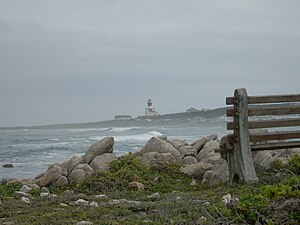 L'agulhas: Dorp in Suid-Afrika