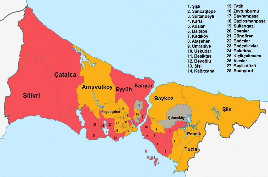 istanbul ilcələrinin siyahisi vikipediya