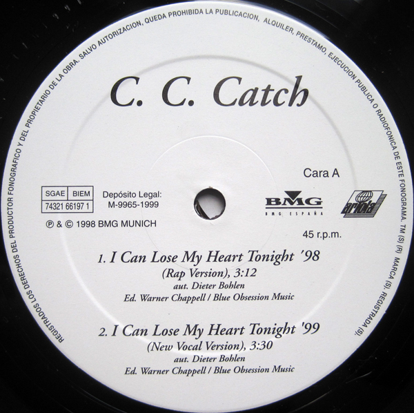 I can lose my Heart Tonight. C C catch i can lose my Heart. C.C.catch - i can lose my Heart Tonight 85. 0324. C.C. catch - i can lose my Heart Tonight.