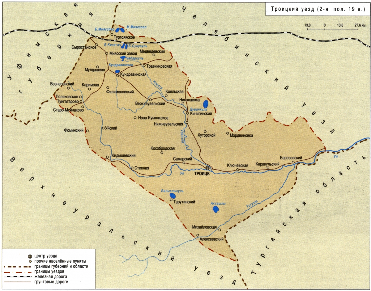 Оренбургская губерния карта