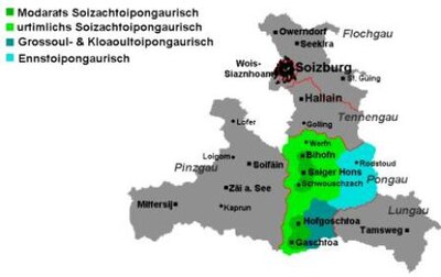 As Såizburger Lond mi'm Pongau und seine Unterdialekte