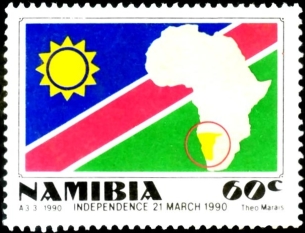 Datoteka:Namibia independence stamp 1990.jpg