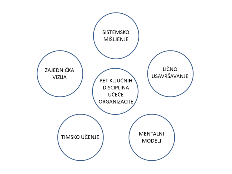 Datoteka:Pet disciplina učeće organizacije - shema.png