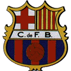 Les inicials són C. de F.B., i recupera els quatre pals, la faixa passa a ser de color blanc, 1949–1960,