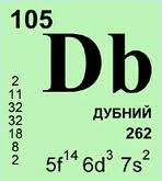 Дубний — элемент таблицы Менделеева, названный в честь подмосковной Дубны[5]