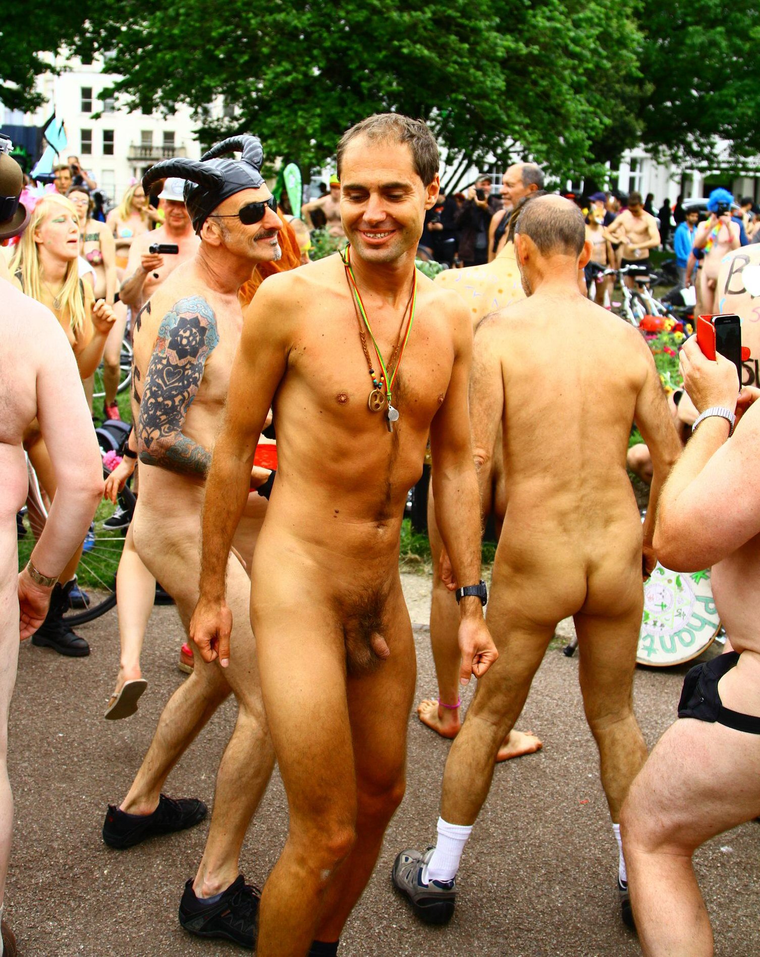 Nude walking men.
