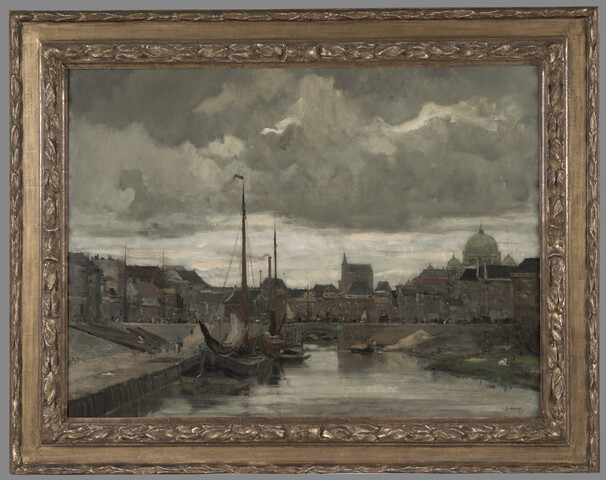 File:Floris Arntzenius - De Haringkade met seinpost te Scheveningen - 2011.0277 - Het Scheepvaartmuseum.jpg