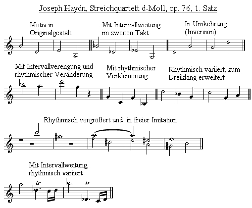 Processing of the motif