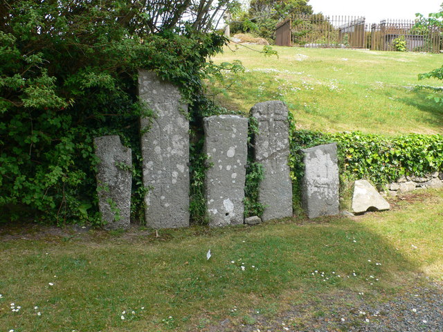File:Inscribed stones at Llangaffo Church - geograph.org.uk - 1873365.jpg