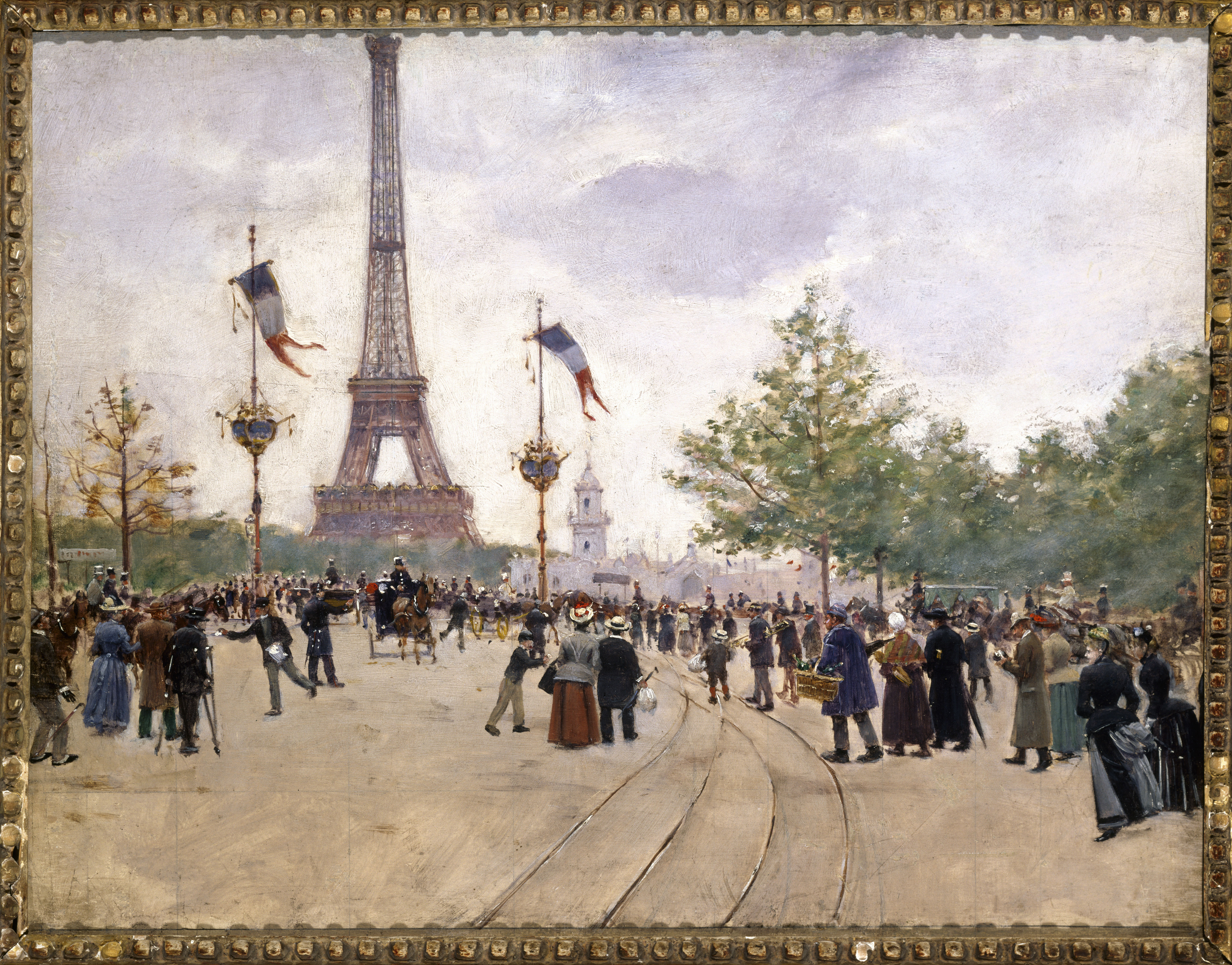 Картины конца 18 века. Эйфелева башня в Париже 1889 год.
