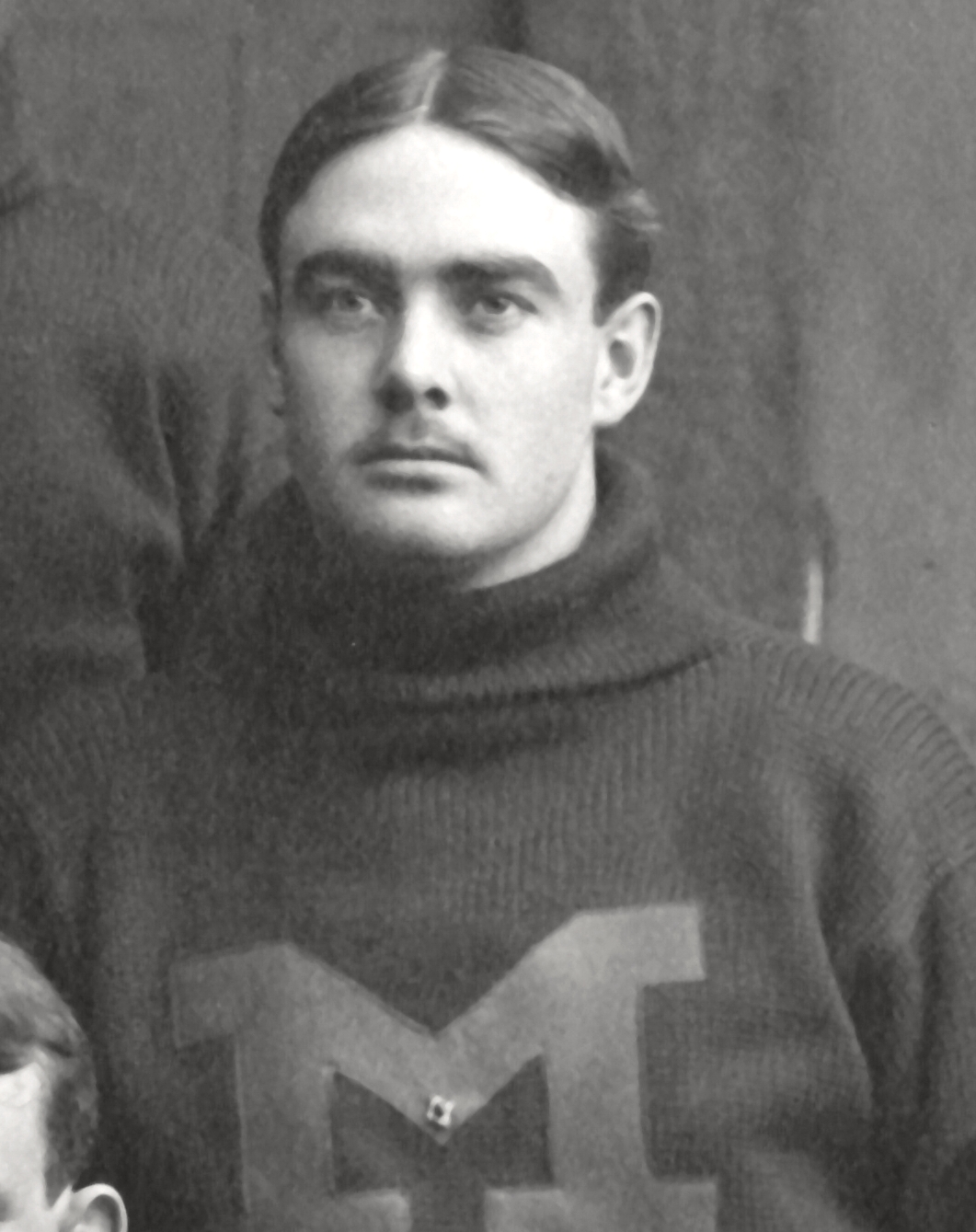 Photograph of Richard France cropped from 1899 Michigan team photograph