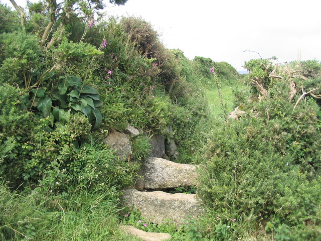 File:Stile through Cornish 'hedge' - geograph.org.uk - 485250.jpg