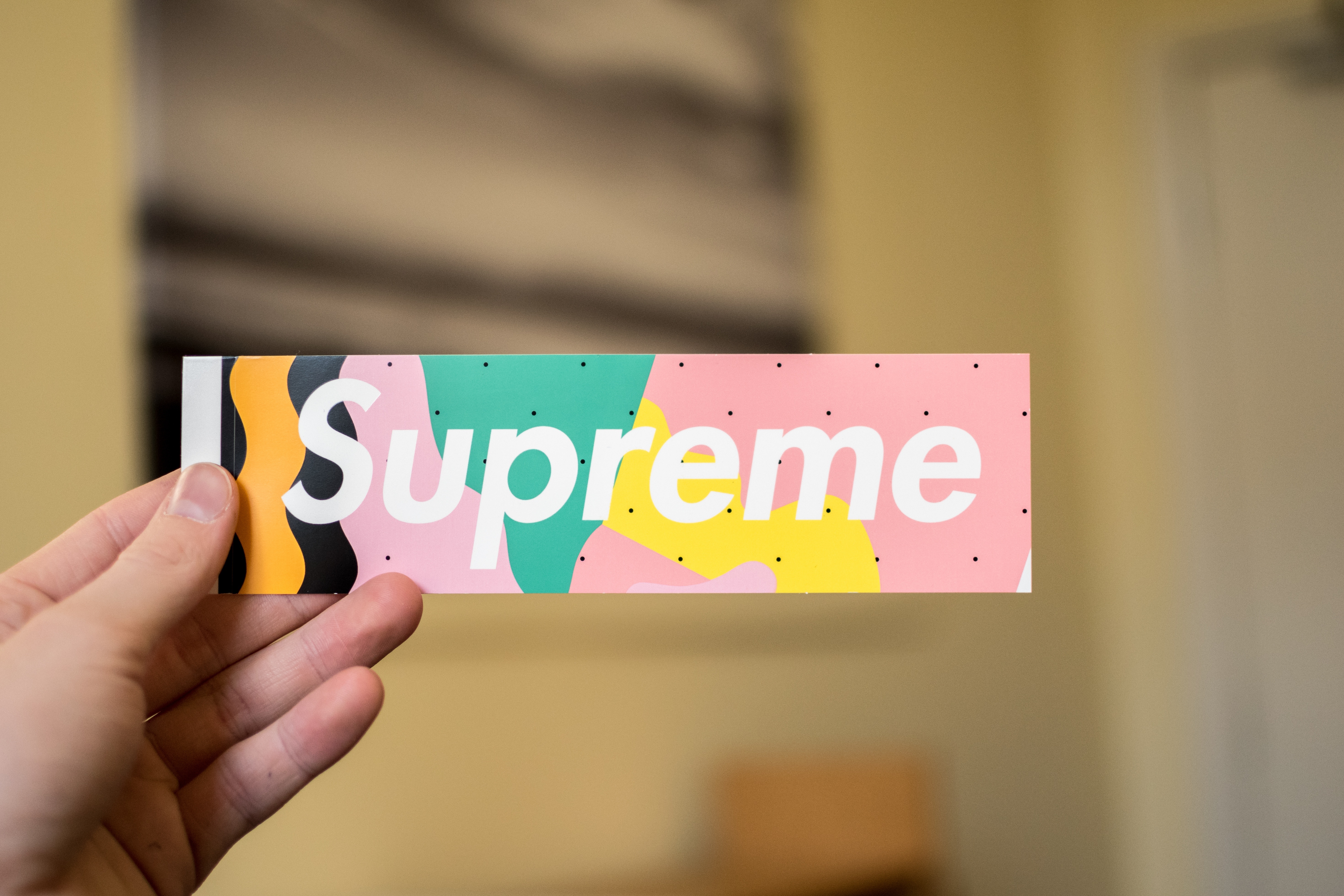 supreme yellow' Sticker