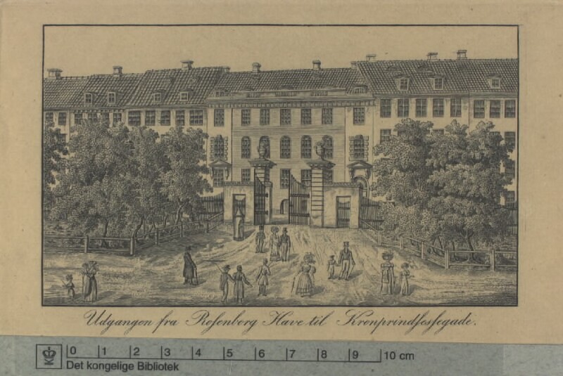 File:Udgangen fra Rosenborg Have til Kronprinsessegade, 1810.jpg