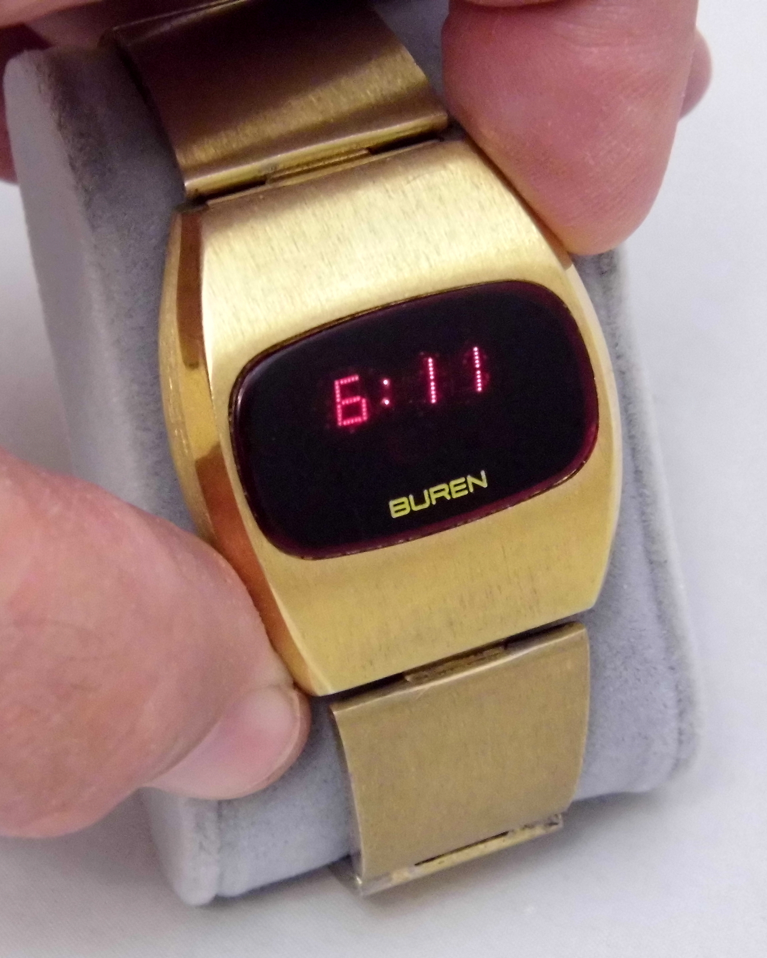 vintage digital watch red led