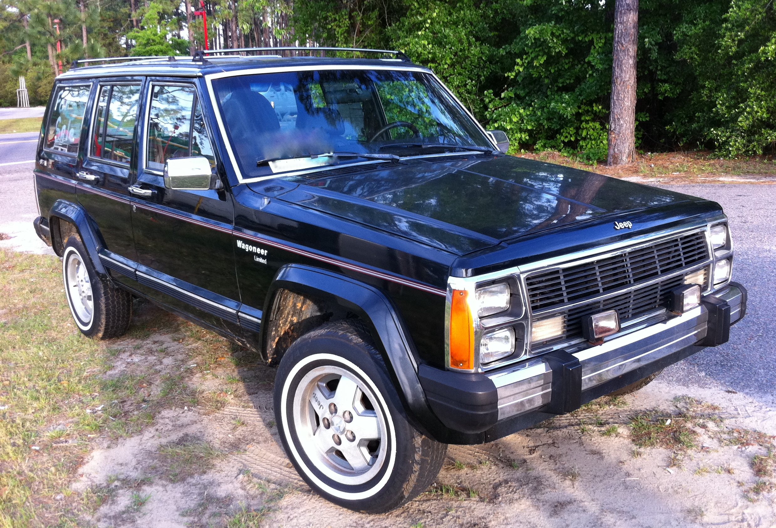 File 1989 Jeep Xj Wagoneer Limited Nc Fr Jpg Wikimedia Commons