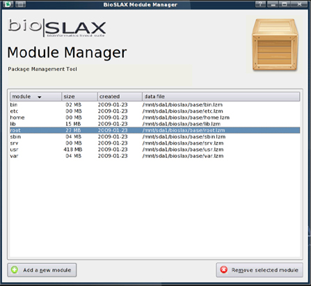 BioSLAX-Modulmanager