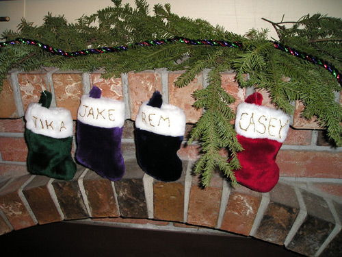 White personalized Christmas stockings, Made in the USA