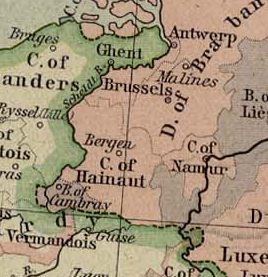 Comitatului Hainaut în jurul anilor 1470