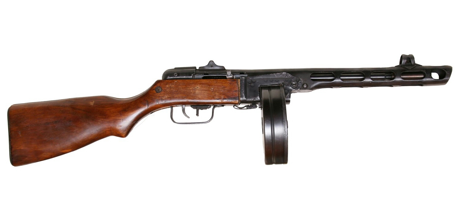 Details about   Wooden submachine gun Ppsh 41 with orange barrel marking 