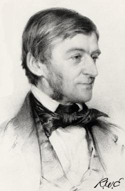 Desenho de Ralph Waldo Emerson de 1878