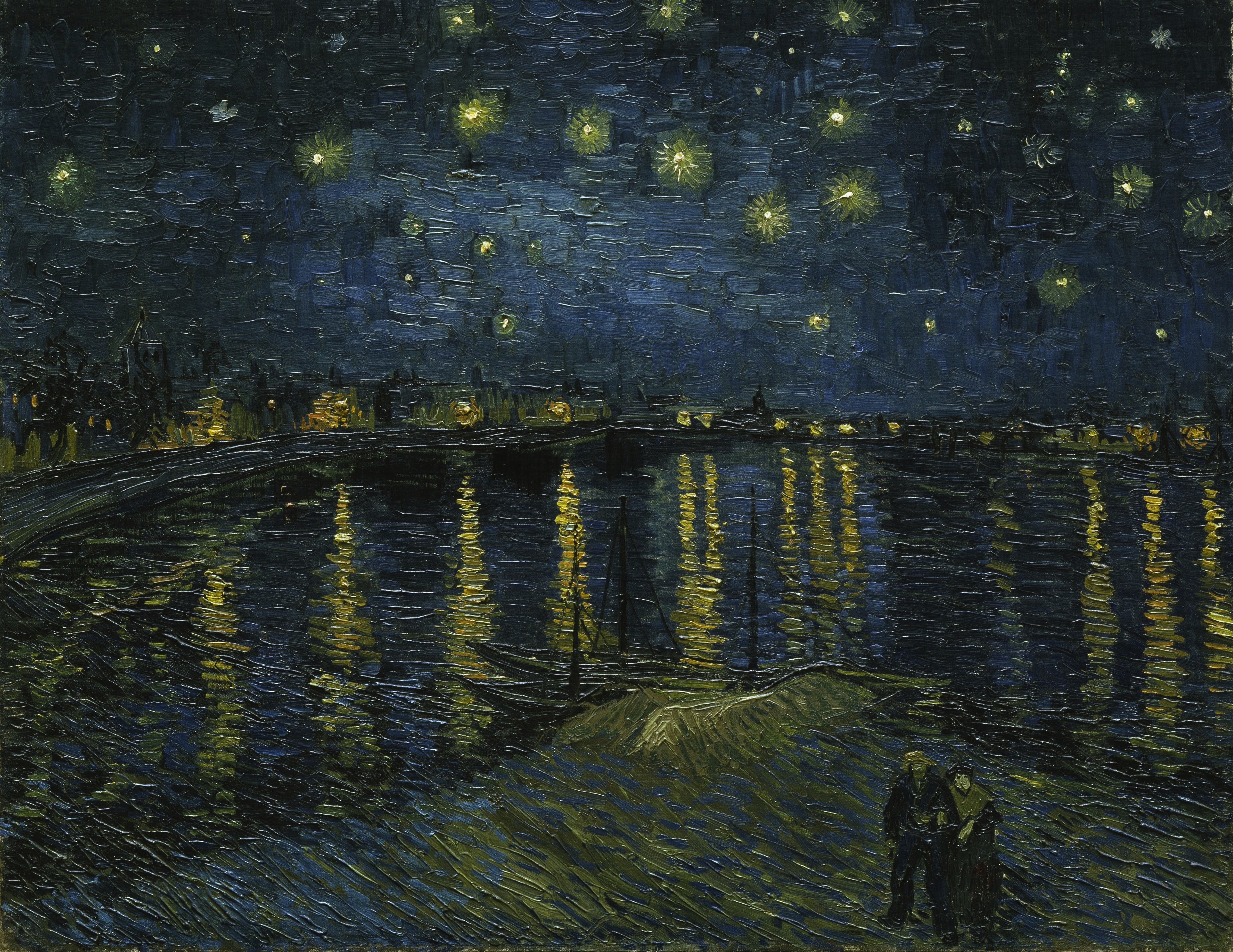 Vincent Van Gogh - Notte stellata  ARTE line - Riproduzione copie