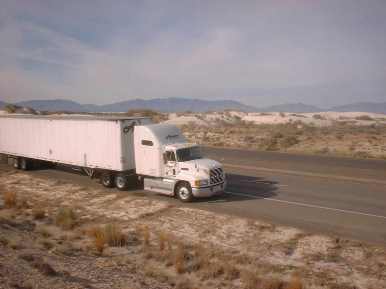 Self Driving Truck. Interstate Truck.