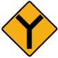 Diamond road sign Y junction.png