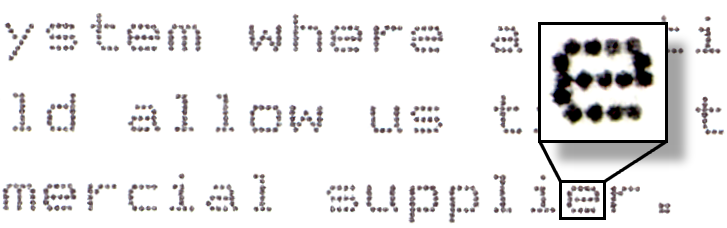 File:Delivery, printed in a bold, large font on a dot matrix printer.jpg  - Wikipedia