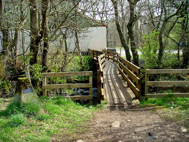 Footbridge over the River Rha - geograph.org.uk - 1821900