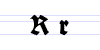 Uppercase and lowercase R in Fraktur