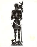 Rubbing of monumental brass of John St Leger (died 1441), All Saints Church, Ulcombe JohnStLeger Died1441 UlcombeChurch Kent.jpg