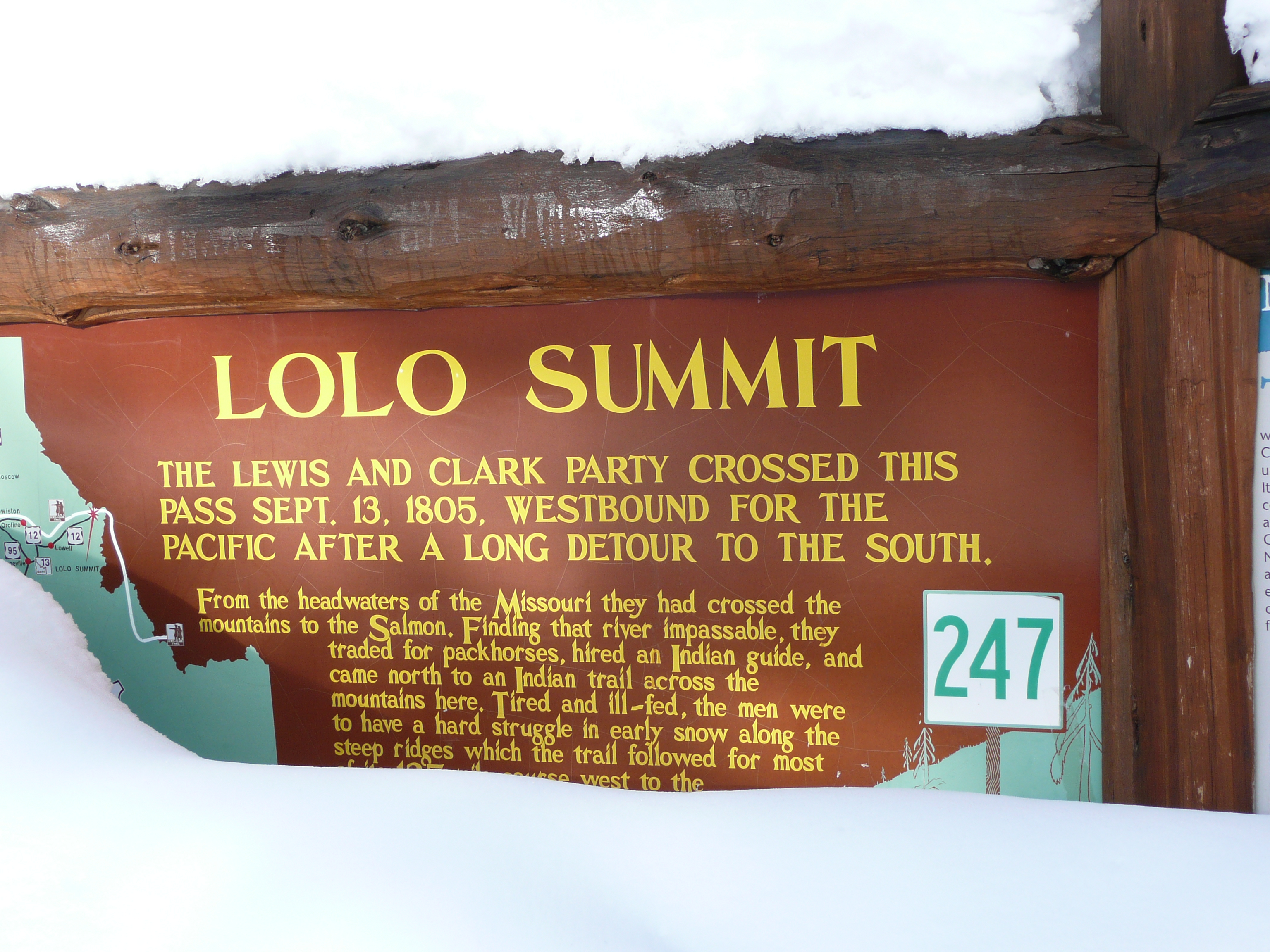 Crossing the Continental Divide at Lolo Pass