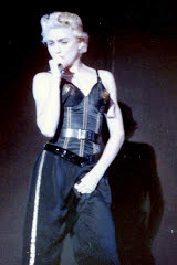 Madonna performing the song on the Who's That Girl World Tour, 1987 Madonna II A 29 (cropped).jpg