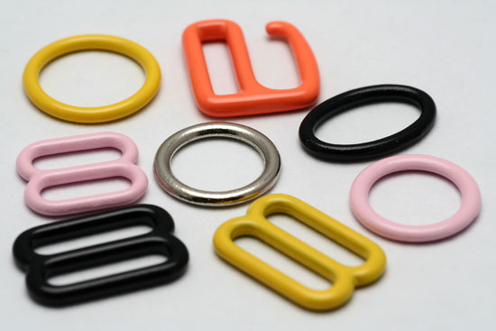 Bra Sliders and Rings - Nylon Coated (NEW SIZES)