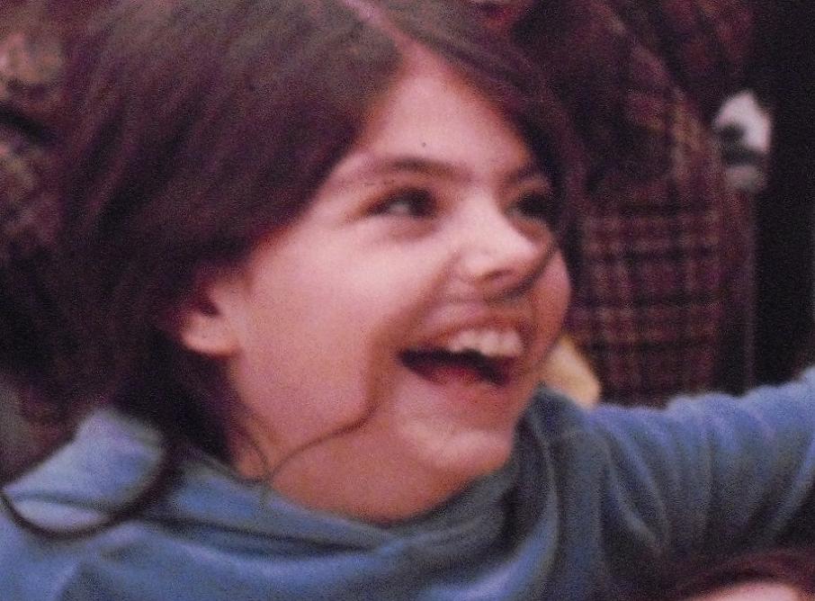 Adriana Vignoli a los ocho años de edad (en 1975).