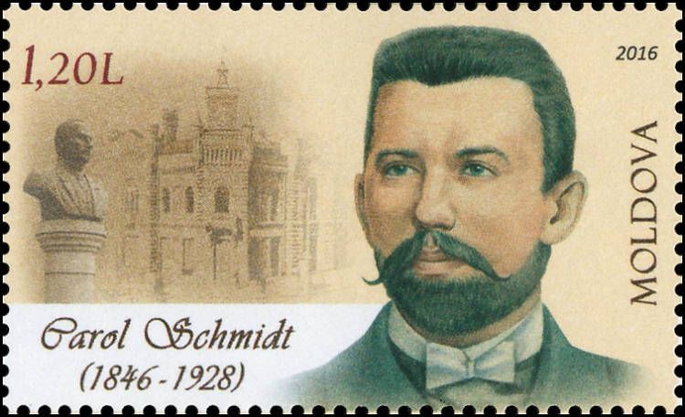 Schmidt on a 2016 stamp of Moldova