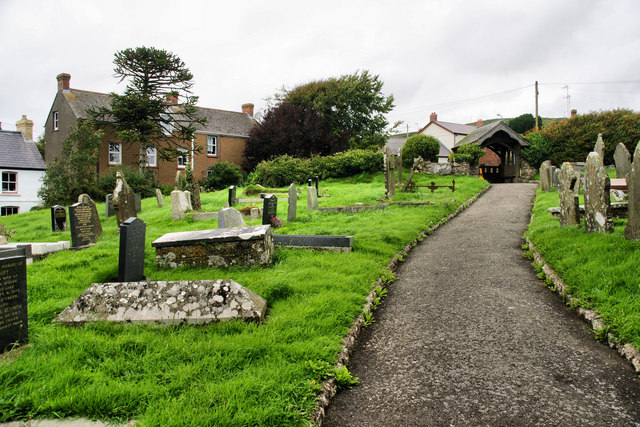 File:Churchyard, Llangennith - geograph.org.uk - 1490346.jpg