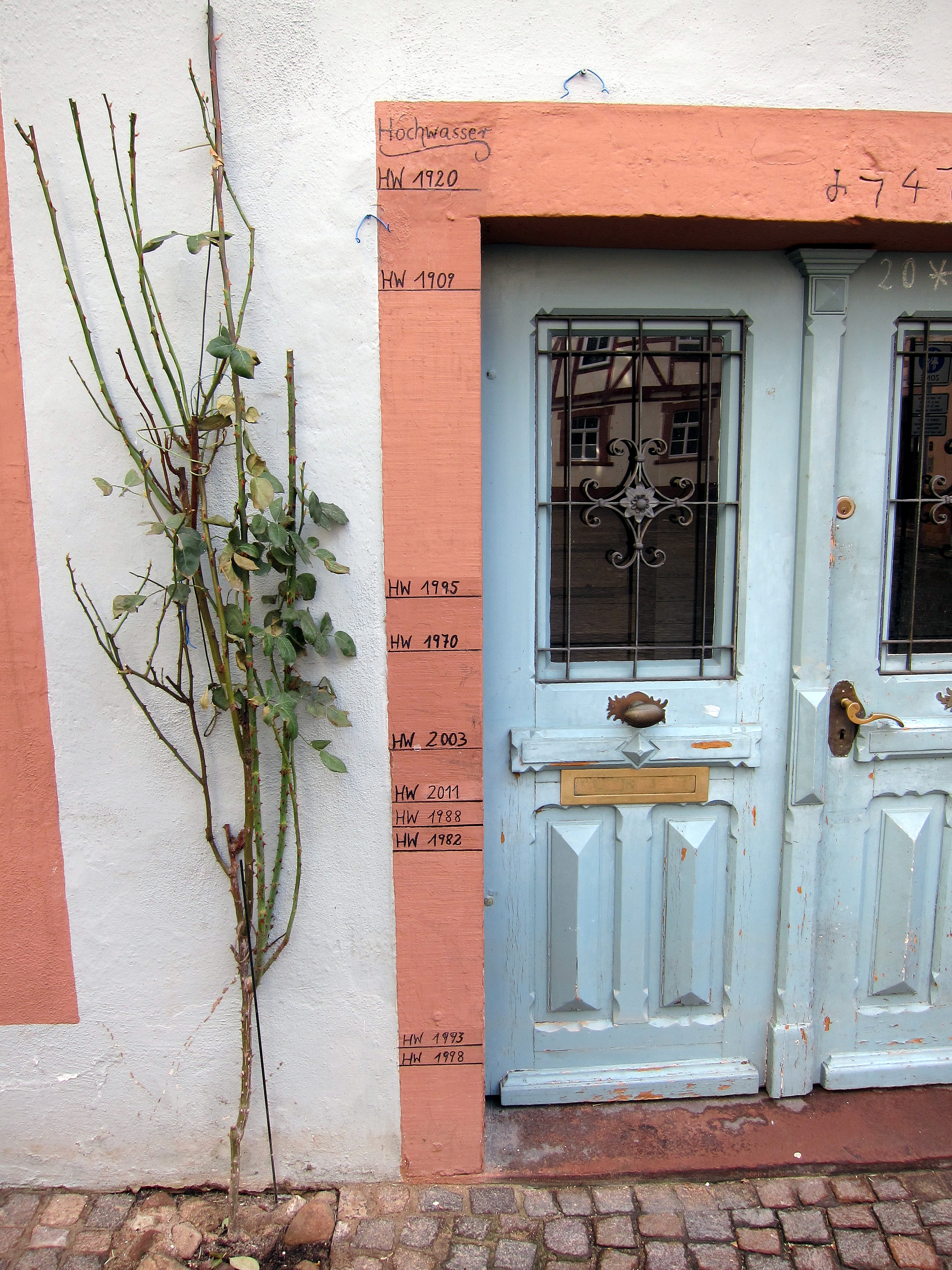 Door jamb in Wertheim am Main, Germany