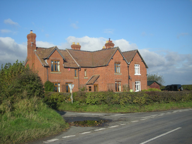 File:Houses beside the road to Crudgington - geograph.org.uk - 1029019.jpg