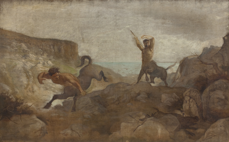 File:L.A. Schou - Centaurs Hunting Boars - KMS1951 - Statens Museum for Kunst.jpg