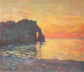 File:Monet - etretat-cliff-of-d-aval-sunset.jpg