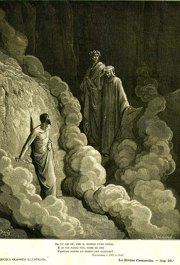 Representação do Inferno e do Purgatório (Fonte: ALIGHIERI, 1844, p. xvi).