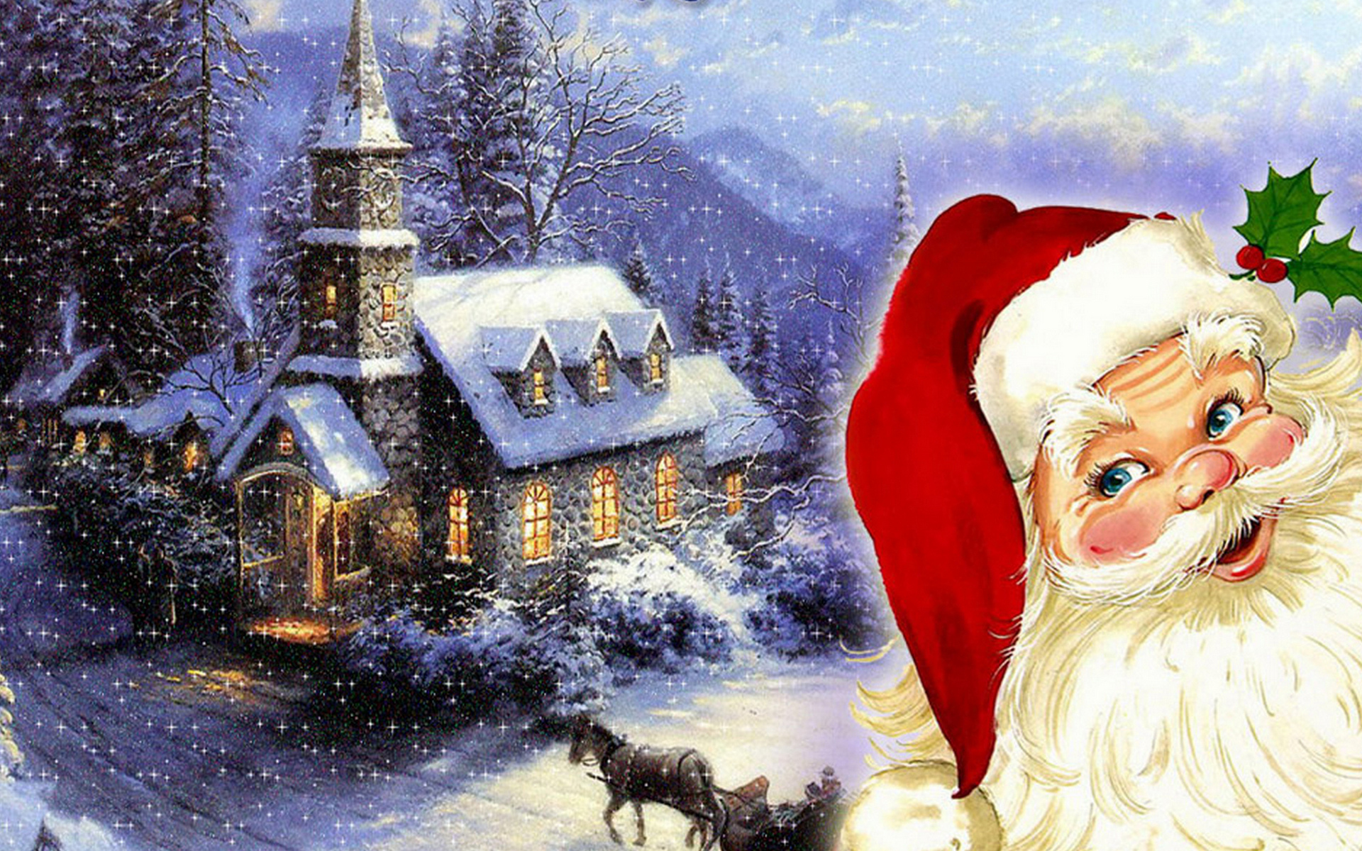 merry christmas santa claus wallpaper