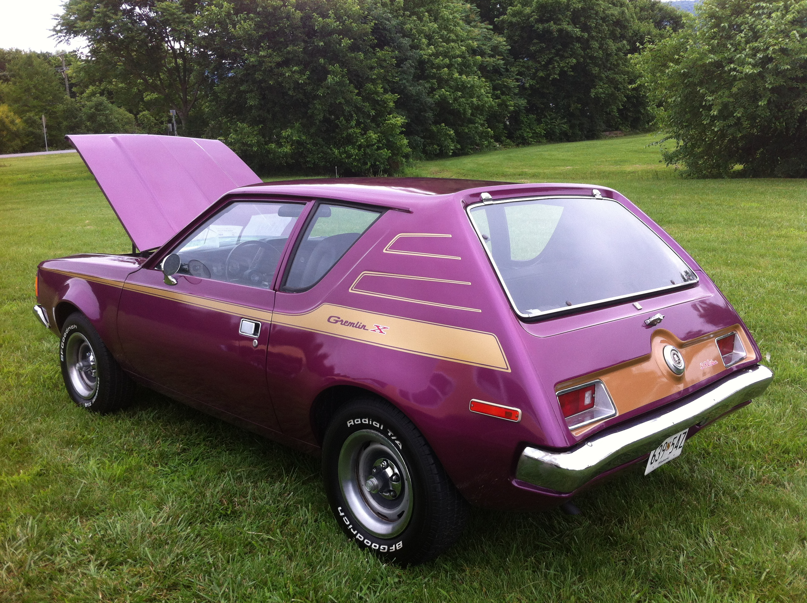 1972 AMC Gremlin X at Mason-Dixon Dragway 2014 purple-4.jpg. 