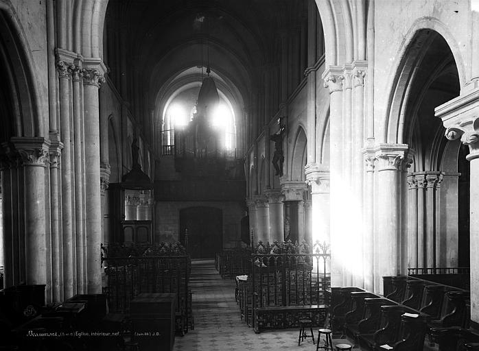 File:Eglise Saint-Laurent - Nef du choeur - Beaumont-sur-Oise - Médiathèque de l'architecture et du patrimoine - APMH00006069.jpg