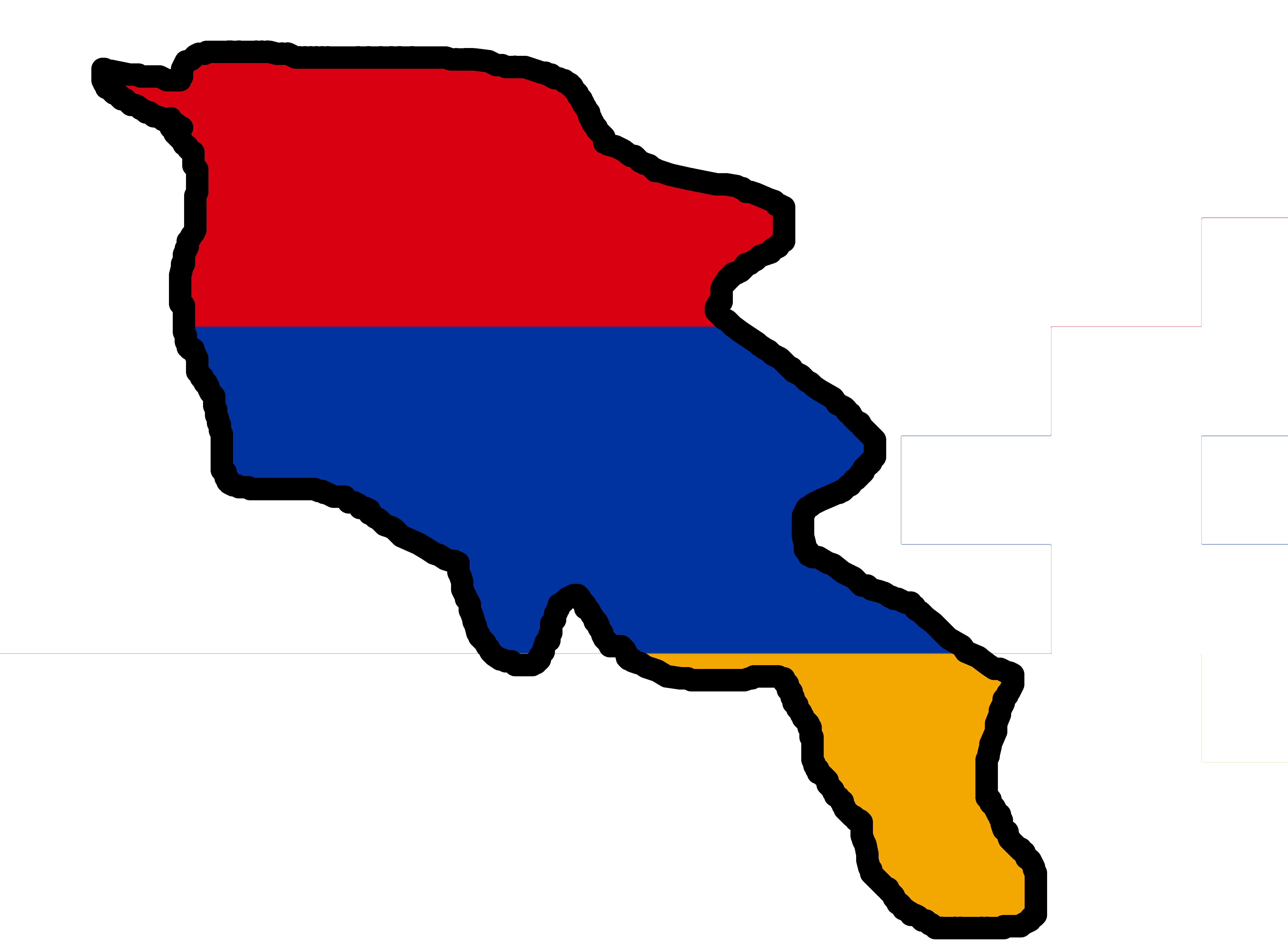 Flag Map of Armenia