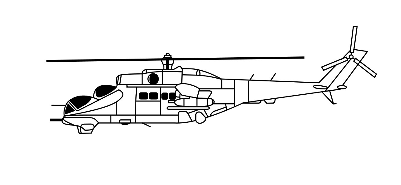 Ми 24 вертолет рисунок