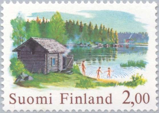 File:Stamp of Finland - 1977 - Colnect 46821 - Sauna - Lake.jpeg